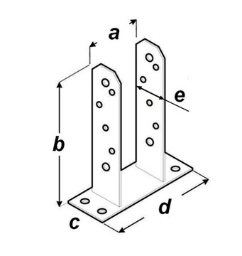 БОЛТОВОЕ ОСНОВАНИЕ СТОЙКИ TT 100x200x200