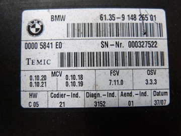 BMW E93 E92 STEROWNIK MODUŁ FOTELA 9148265 08r