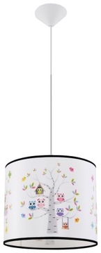 LAMPA WISZĄCA DLA DZIECI SOWY 30 CM ABAŻUR SUFIT