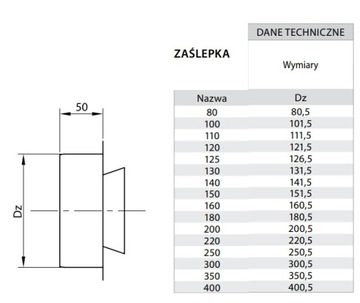 Кислотостойкая заглушка FI 110 Chimney System