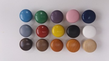 МЕБЕЛЬНАЯ РУЧКА ДЕРЕВЯННЫЙ ШАР БЕЛЫЙ + ЦВЕТНОЙ РУКАВ