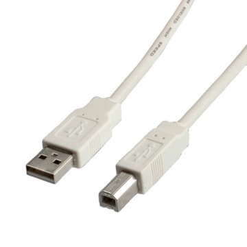 KABEL DO DRUKAREK USB 2.0 TYP AM - BM 0.8M SZARY