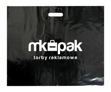 Reklamówki Torby CZARNE z Nadrukiem 60x50 1000 szt