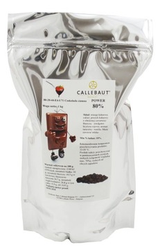 Czekolada Callebaut GORZKA 1 kg POWER 80% kakao