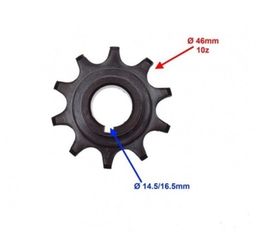 ПЕРЕДНЯЯ ЗВЕЗДОЧКА ВЕЛОСИПЕДНОГО ДВИГАТЕЛЯ 10 ЗУБЦИЙ ВЕЛОСИПЕДА