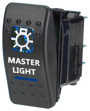 CARLING PRZELACZNIK IP68 WLACZNIK LED 12-24V 20A NIEBIESKI MASTER LIGHT