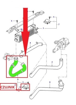 ШЛАНГ ИНТЕРКУЛЕРА FORD TRANSIT 2.4 TDDi TDCi