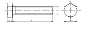 M20x1,5x70 Винт с мелкой посадкой, класс 10,9 DIN 961 1 шт.