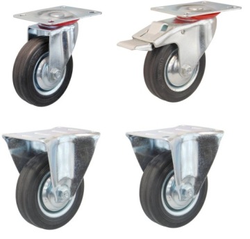 Sada 4 Otočných Koleček Pro Vozík 160 mm bonus desek