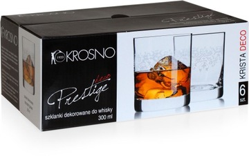 Szklanki do whisky KROSNO Prestige KRISTA-DECO 300