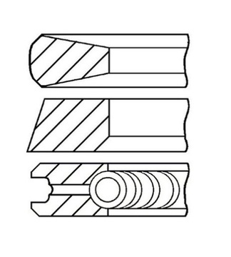 Поршневые кольца Ford Peugeot 2.2 HDI DW12C 224DT KNBA 2.5k/2/2