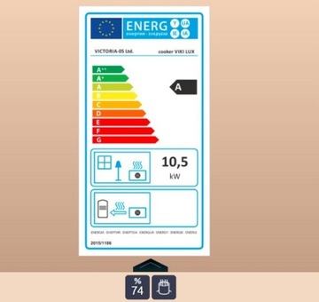 Kuchnia kuchenka piec Viki Lux 10,5 kW ECO DESIGN