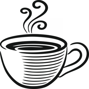 Naklejka na ścianę meble kuchenne kuchnia filiżanka KAWA 50 cm