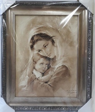 Последний ужин в серебряной раме 47x82