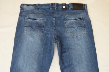 DUŻE DŁUGIE spodnie Clubing jeans 92cm pas W36 L38
