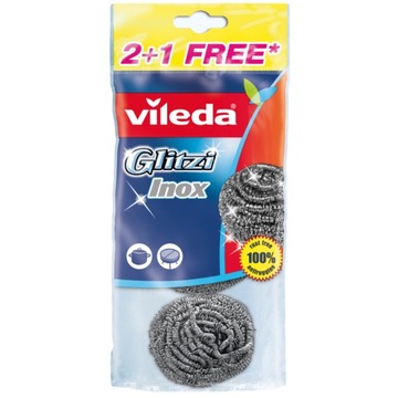 GLITZI SPIRAL Мойка стальная, 3 шт Vileda.