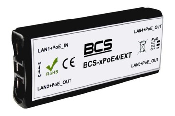 SWITCH POE BCS-XPOE4/EXT ZASILANIE CCTV IP SKLEP