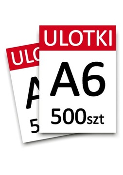 Ulotki A6 500 szt. jednostronne