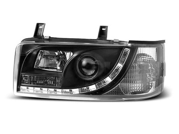 Lampy przód VW TRANSPORTER T4 90- BLACK LED diody