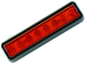 LAMPA 8 LED czerwona STOP pozycja mgłowa 12V 24V