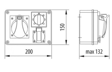 Щит накладной R-BOX 190 1х32А 2П 2х230 В