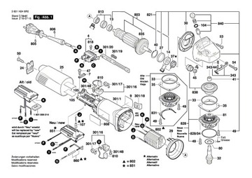 Фланцевый подшипник Bosch GWS 9 10 11 14 15 1000 1400