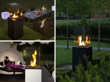OGRZEWACZ GAZOWY PATIO STAL LAMPA NA TARAS OGRÓD