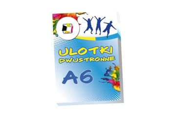 ULOTKI ULOTKA A6 100 SZTUK DWUSTRONNE KOLOR 150G