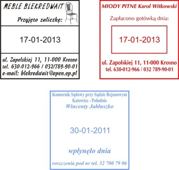 Pieczątka kwadratowa Colop Q30 datownik + gumka