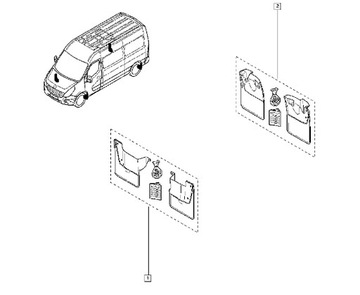 ЗАСЛОНКИ RENAULT MASTER MOVANO 2.3 2010 - ЗАДНИЕ OE