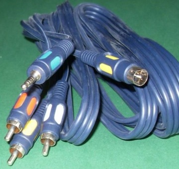 Kabel PC - TV SVHS + jack 3,5 / 3x RCA 2,5m (0429)