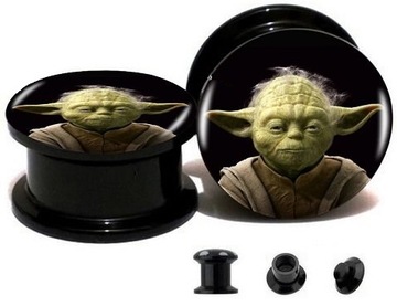 GWIEZDNE WOJNY TUNEL PLUG STAR WARS YODA 8 mm