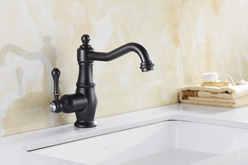 фото ориг. №9, Washbasin faucet freestanding black matte royal retro hoses podlaczeniowe