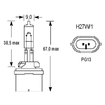 M-Tech H27W/1-880 PG13 27Вт 12В галогенная лампа