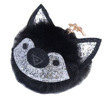 POMPON PIES PIESEK BRELOK KEYCHAIN FUTERKO
