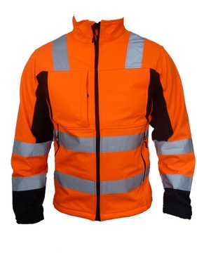 SOFTSHELL KURTKA OSTRZEGAWCZA MALTON ROBOCZA Hi-VIS CERVA POMARAŃCZOWA 3XL