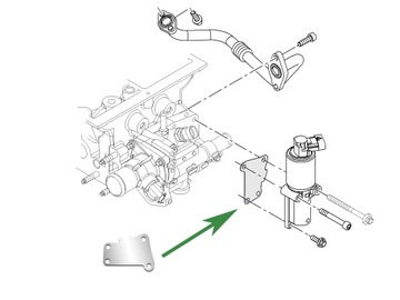 Zaślepka EGR 1.6 16V OPEL Astra Vectra Zafira