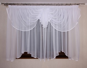 Гардина Klaudia 400x160 Voile Gładi/Cresz Trim