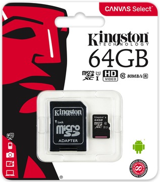 KINGSTON Karta pamięci micro SD 64 GB CLASS 10 UHS