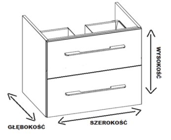 ZESTAW ŁAZIENKOWY POD UMYWALKĘ Z BLATEM DĄB! 160 CM! MDF BIAŁY LAKIER