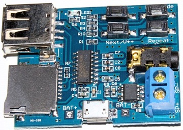 МОДУЛЬ MP3-ПЛЕЕРА USB MICRO SD ARDUINO FV