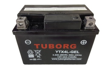 Akumulator Tuborg YTX4L-GEL 3Ah 60A quady