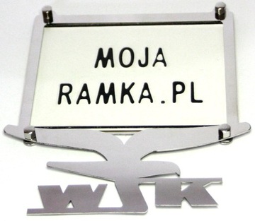 Ramka pod rejestrację na motocykl WSK Junak INOX!