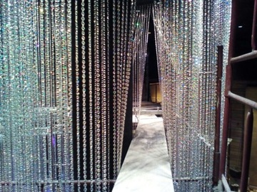 Łańcuchy kryształowe, ośmiokąty 16 mm kółka chrom