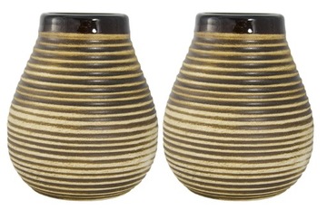 Matero Ceramiczne Brąz - do Yerba Mate 2 SZTUKI