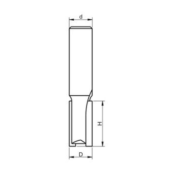 Frez Trzpieniowy Prosty 12MM H=30 UCHWYT 8 GLOBUS