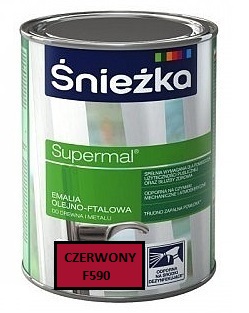 SUPERMAL EMALIA OLEJNO-FTALOWA CZERWONY F590 0,8L