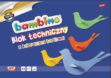 Технический блок, картон BAMBINO А3, 10 шт.