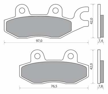 ТОРМОЗНЫЕ КОЛОДКИ KAWASAKI YAMAHA XTZ750, E-TON CXL 150 CHALLENGER REAR QUAD