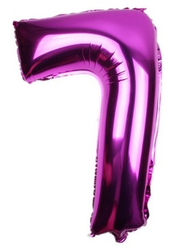 BALON FOLIOWY HEL CYFRA 7 SIÓDEMKA RÓŻOWA 80cm